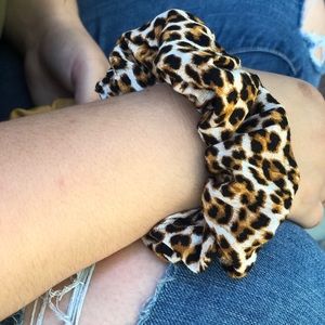Cheetah scrunchie